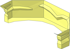 ~Minifig Hair Trapezoid Swept Back - Neck