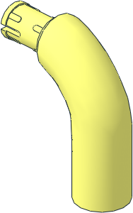 Figure Arm Bent Long with Peghole and Friction Pin