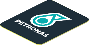 Sticker  1.0 x  0.8 with Petronas Logo on Black Background