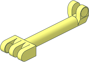 Hinge Bar  2.5 with  2 and  3 Fingers on Ends