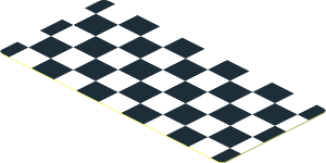 Sticker  1.8 x  3.8 Chequered