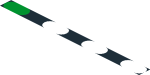 ~Sticker  1.8 x  1.8 with Screen with Cars on Track and Colored Stripes on Black Background - Upper Stripes