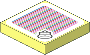 Tile 2 x 2 with Bar Code and Sumo Bro Pattern