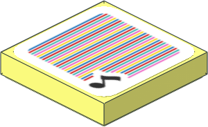 Tile 2 x 2 with Bar Code and Music Note Pattern