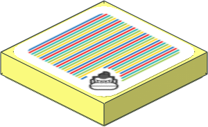 Tile 2 x 2 with Bar Code and Donkey Kong Pattern