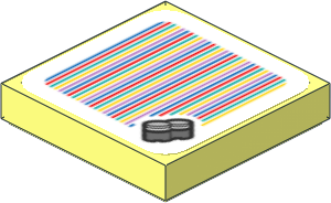 Tile 2 x 2 with Bar Code and Conga Drums Pattern