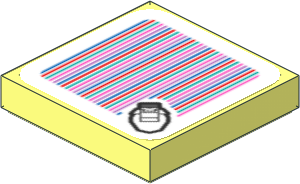 Tile 2 x 2 with Bar Code and Cranky Kong Pattern
