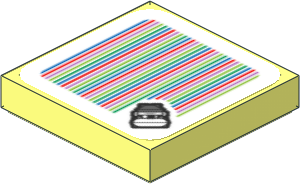 Tile 2 x 2 with Bar Code and Funky Kong Pattern