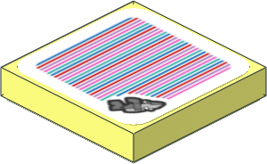 Tile 2 x 2 with Bar Code and Snaggles / Shark Pattern