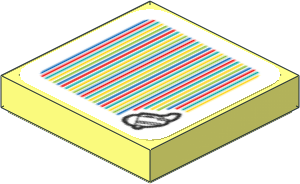 Tile 2 x 2 with Bar Code and Airplane Pattern