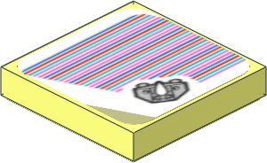 Tile 2 x 2 with Bar Code and Rambi Pattern