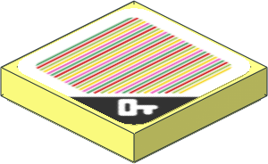 Tile 2 x 2 with Bar Code and Key Block Pattern