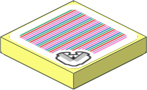 Tile 2 x 2 with Bar Code and Bone Piranha Plant Pattern