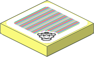 Tile 2 x 2 with Bar Code and Dry Bowser Pattern