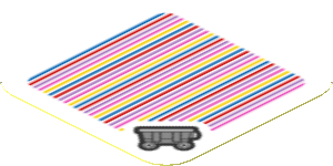 Sticker 1.8 x 1.8 with Bar Code and Mine Kart