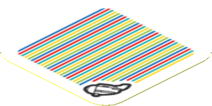 Sticker 1.8 x 1.8 with Bar Code and Airplane