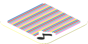 Sticker 1.8 x 1.8 with Bar Code and Music Note