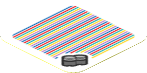 Sticker 1.8 x 1.8 with Bar Code and Conga Drums