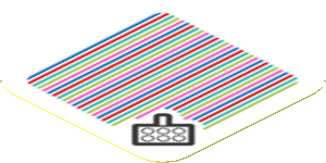Sticker 1.8 x 1.8 with Bar Code and Picnic Basket