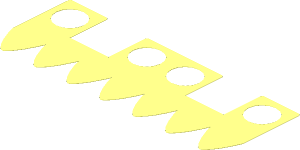 Minifig Skirt Short with  7 Points