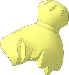 Minifig Hair Female with Top Knot Bun and Fringe