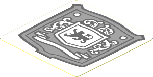 Sticker  1.7 x  1.7 with Disney Castle Crest on White Background