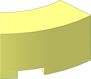 ~Brick  3 x  3 Corner Round - Half