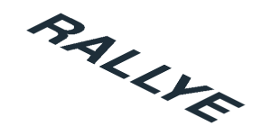 ~Sticker  0.8 x  2.8 with Black "RALLYE" on White Background - Pattern