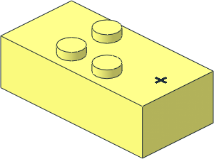 Brick Braille 2 x 4 with 3 Studs (DOTS-235) with "+" Pattern Brick Braille 2 x 4 with 3 Studs (DOTS-235) with "+" Pattern