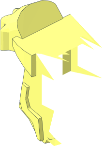 ~Minifig Armour Breastplate with Shoulder Pads, Front Stud and  2 Back Studs - Half