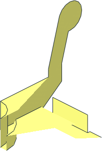 ~Train Track Roller Coaster Curve 90 Degrees Radius 12 with  3 Bricks Elevation End Half