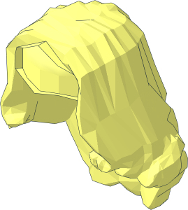 ~Minifig Hair Female Long Wavy with Tiara - Hair