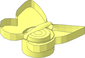 ~Animal Butterfly with Stud Tube without Patternable Surface