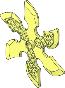 Figure Weapon 6 Blade Ninja Star / Shuriken Figure Weapon 6 Blade Ninja Star / Shuriken