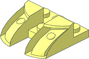 ~Wedge  3 x  3 x  0.667 Cutout - without Patternable Surfaces