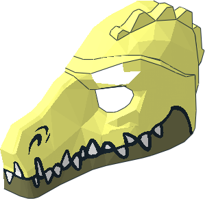 ~Minifig Mask Crocodile - Half