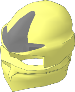 Minifig Hat Ninja Wrap Type 1 with  3 Point Silver Emblem Pattern