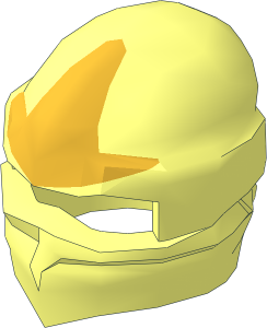 Minifig Hat Ninja Wrap Type 1 with  3 Point Gold Emblem Pattern