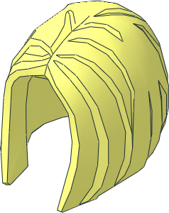 Minifig Hair Bob Cut Parted in Middle