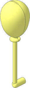 Minifig Balloon with Thin Bar on Handle