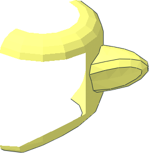 ~Minifig Head Alien Na'vi with Pointed Ears without Patternable Surfaces - Half