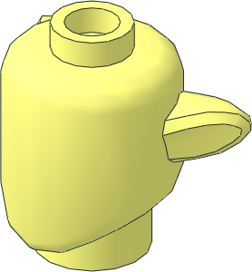 Minifig Head Alien Na'vi with Pointed Ears