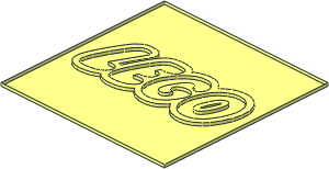 ~Logo "LEGO" 30 x 30, Embossed