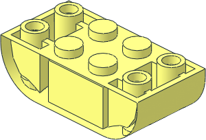~Brick  2 x  4 with Rounded Bottom without Patternable Surfaces