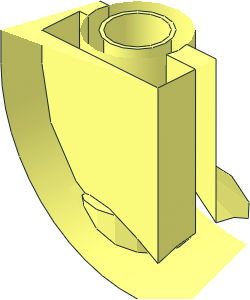 ~Brick  2 x  4 with Rounded Bottom - Quarter