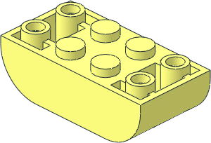 Brick  2 x  4 with Rounded Bottom