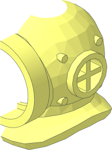 ~Minifig Helmet Deep Diver - Half