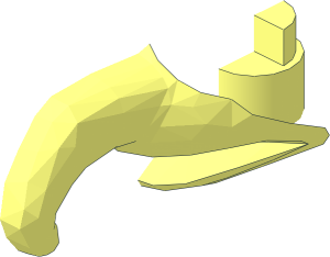 ~Minifig Head Muppet Gonzo Beak Half