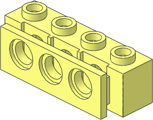 Technic Brick  1 x  4 with Holes and Bumper Holder