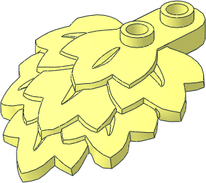 Plate  1 x  2 Round with Layered Leaves